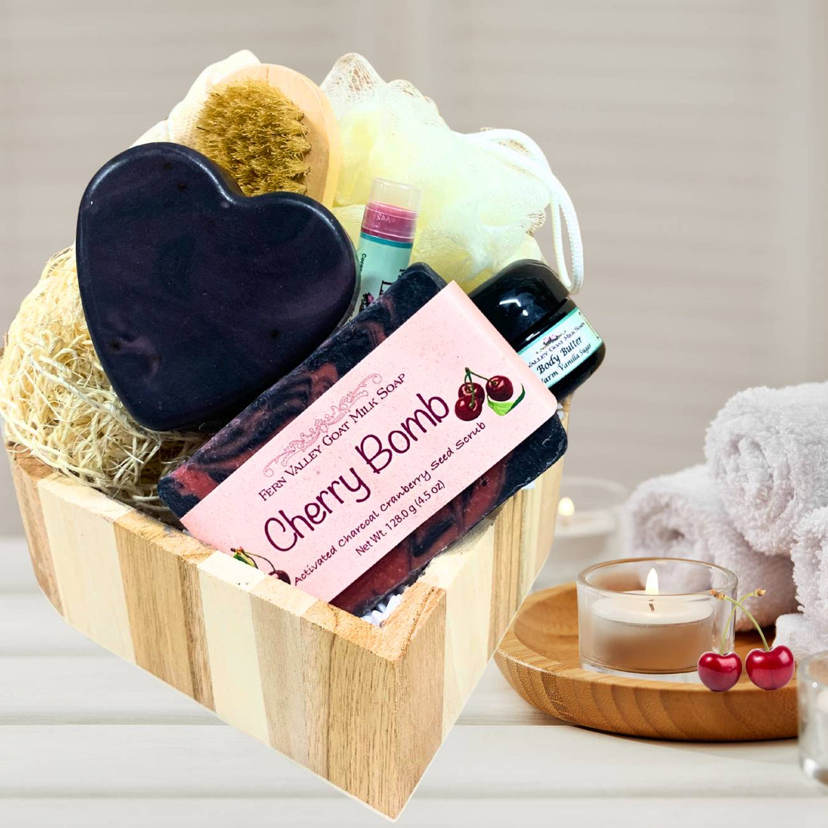 Handmade Goat Milk Soap | Adorable Heart-Shaped Spa Box