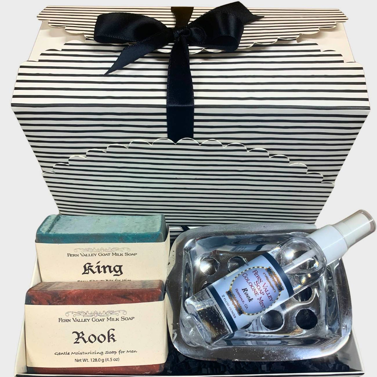 Handmade Goat Milk Soap | Two Bar Gift Box + Cologne & Soap Dish