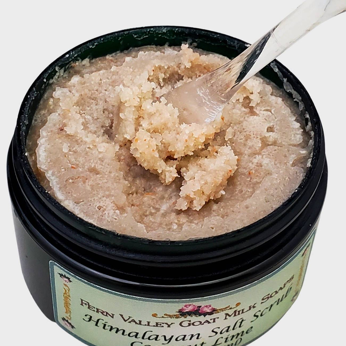 Himalayan Salt Scrub | Skin Care From Fern Valley Goat Milk Soap | Coconut & Lime Verbena Scent