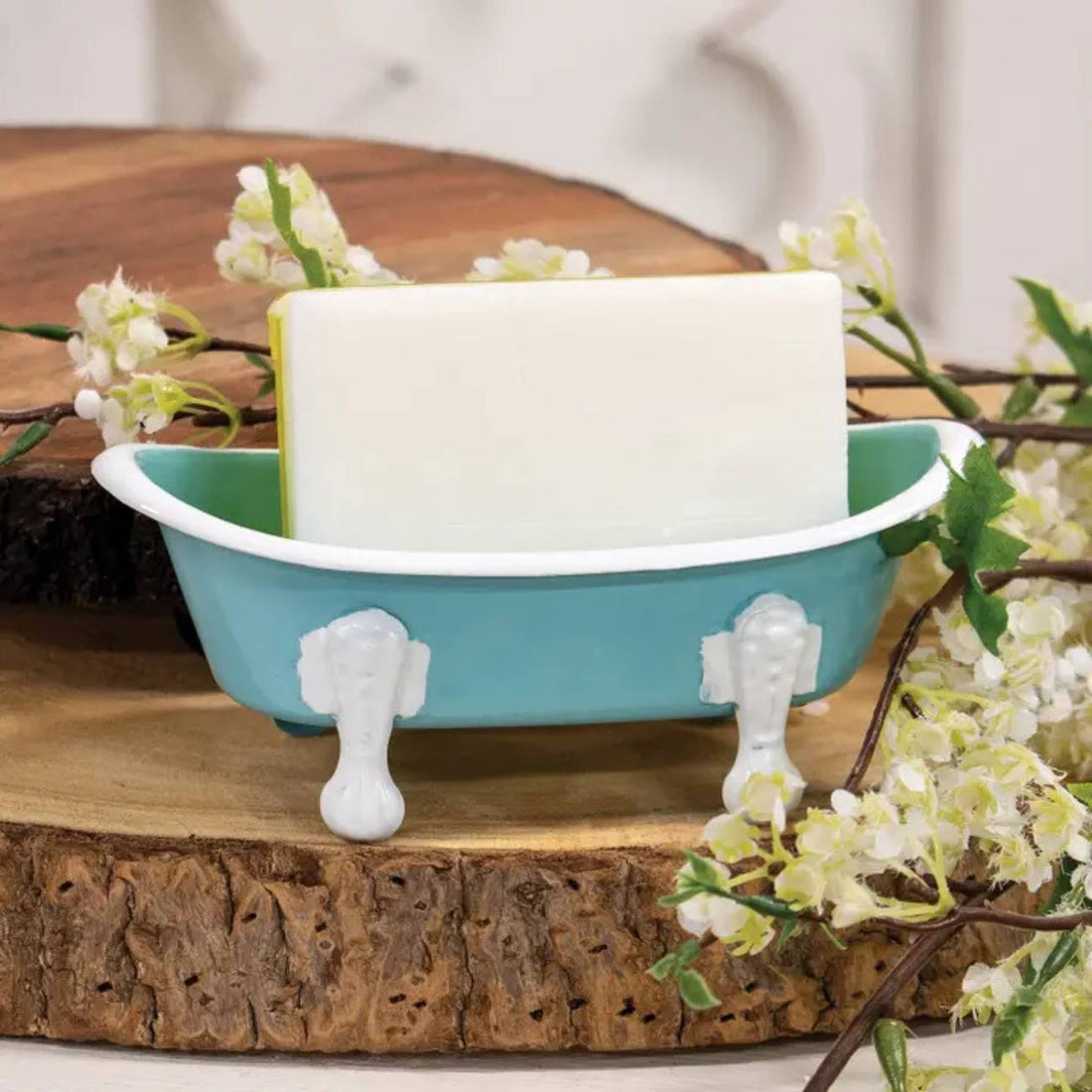 Draining Soap Dish | Fern Valley Soap | Old Fashioned Clawfoot Tub