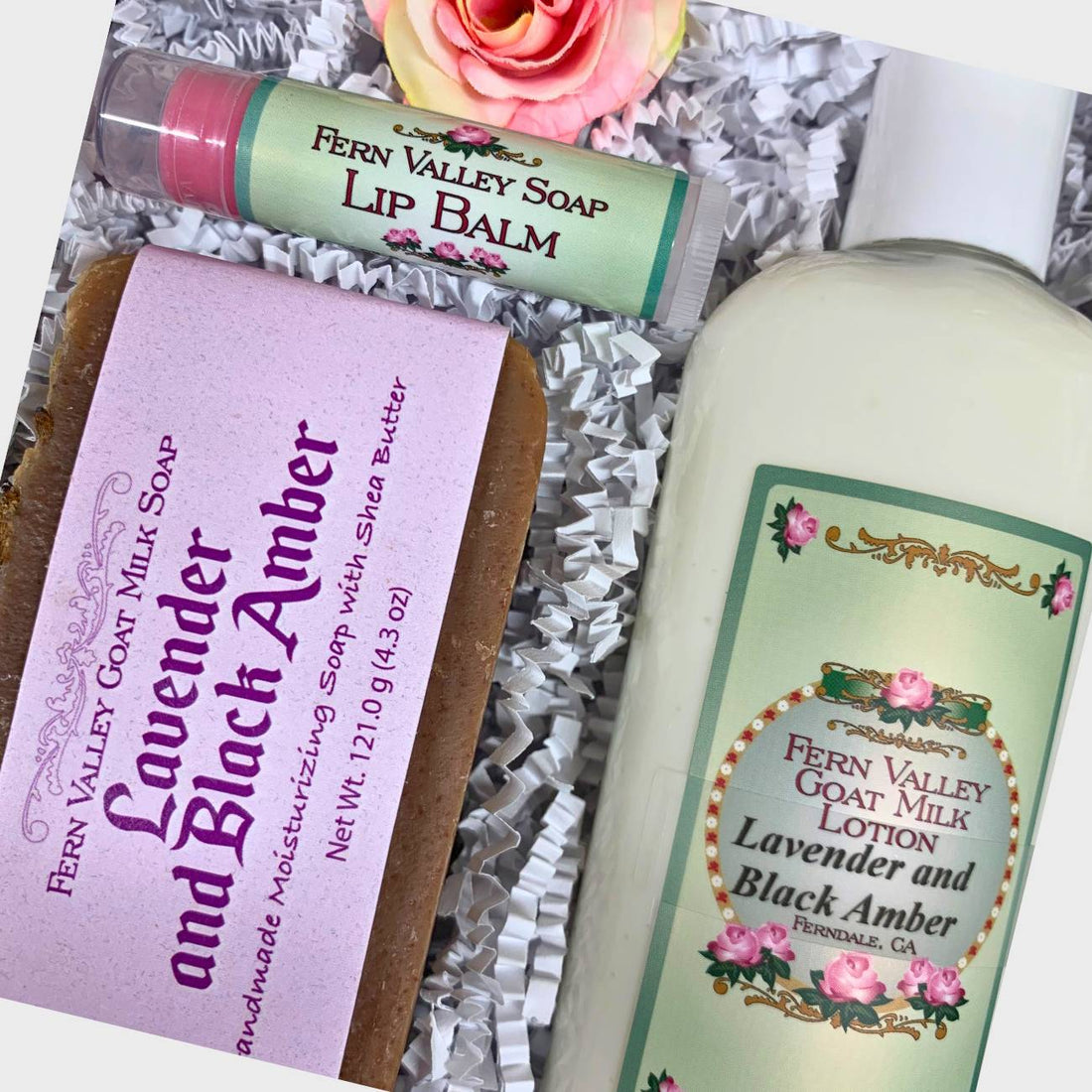 Handmade Goat Milk Soap + Lotion | Cute Brown Bow Gift Box