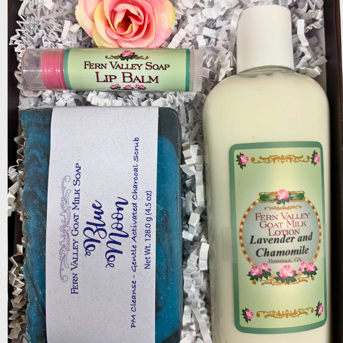 Handmade Goat Milk Soap + Lotion | Cute Brown Bow Gift Box