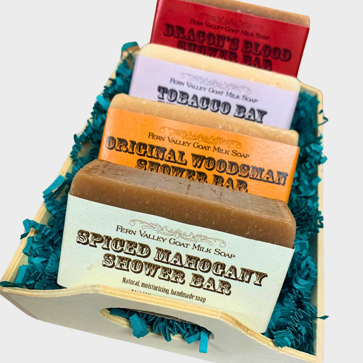 Natural Goat Milk Soap | Shower Bars Gift Crate For Men