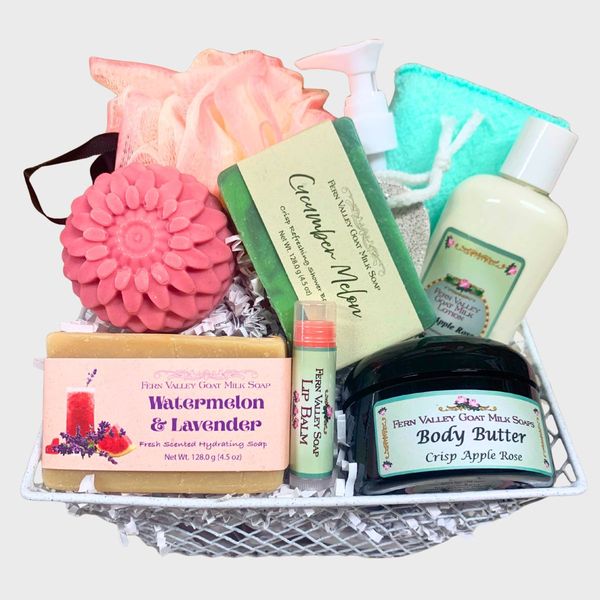 Handmade Goat Milk Soap | Garden Party Spa Basket