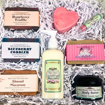 Handmade Goat Milk Soap Gift Set |  Pampering Gift Box |  Lotion + Body Butter