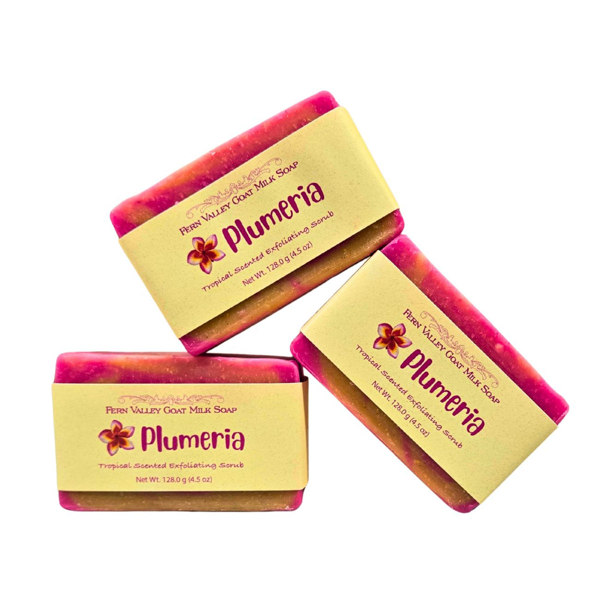 Handmade Goat Milk Soap | Plumeria Tropical Scented Scrub