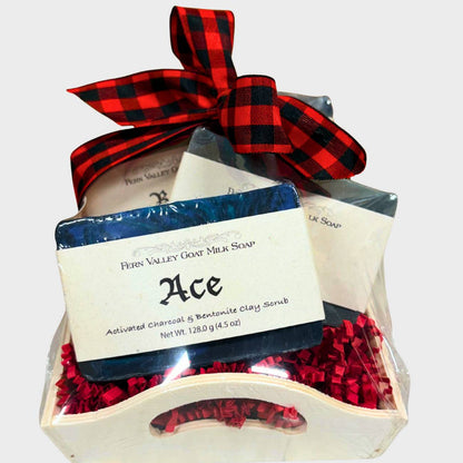 Handmade Goat Milk Soap | Valentine Gift Crate |  Four Sexy Masculine Bars