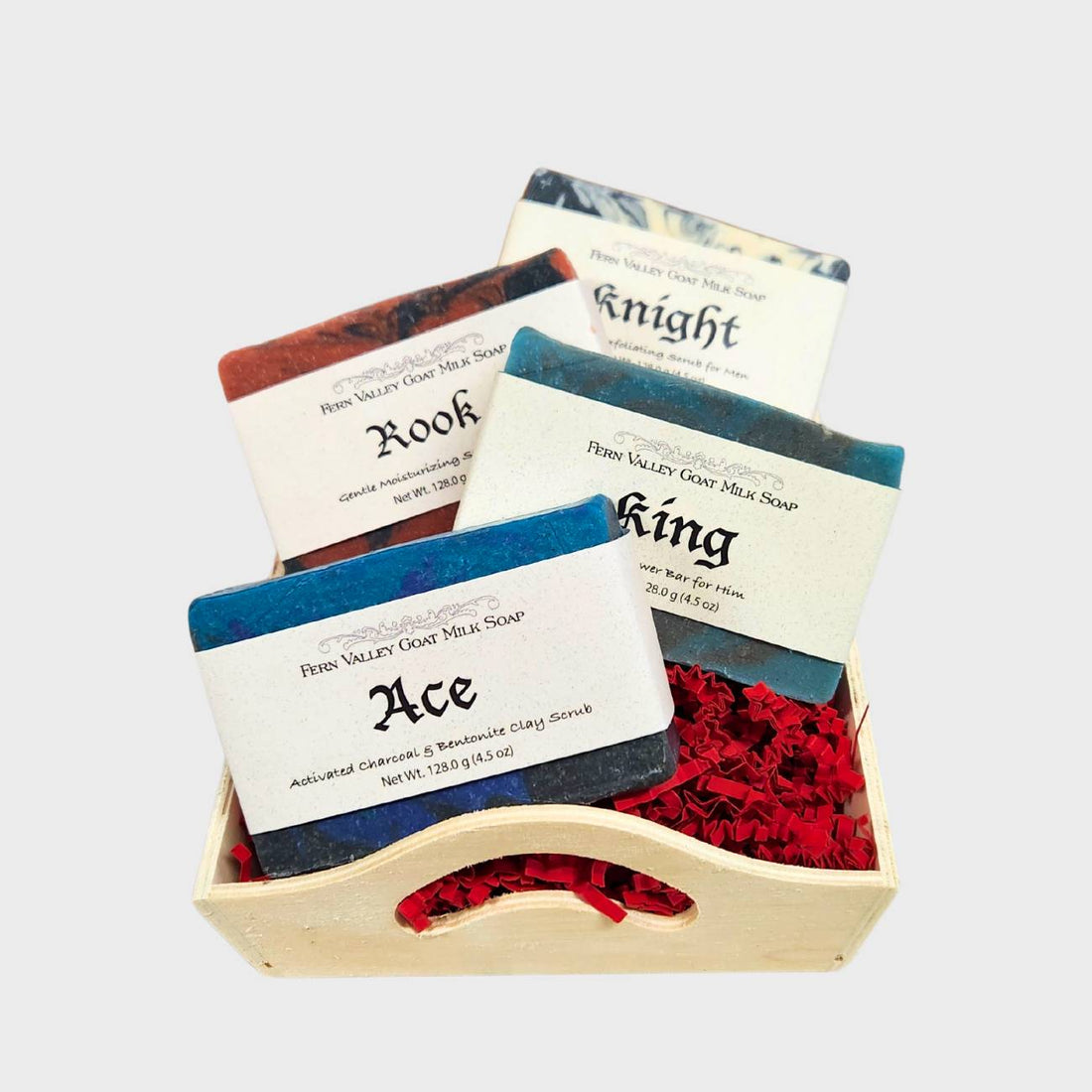 Handmade Goat Milk Soap | Valentine Gift Crate |  Four Sexy Masculine Bars