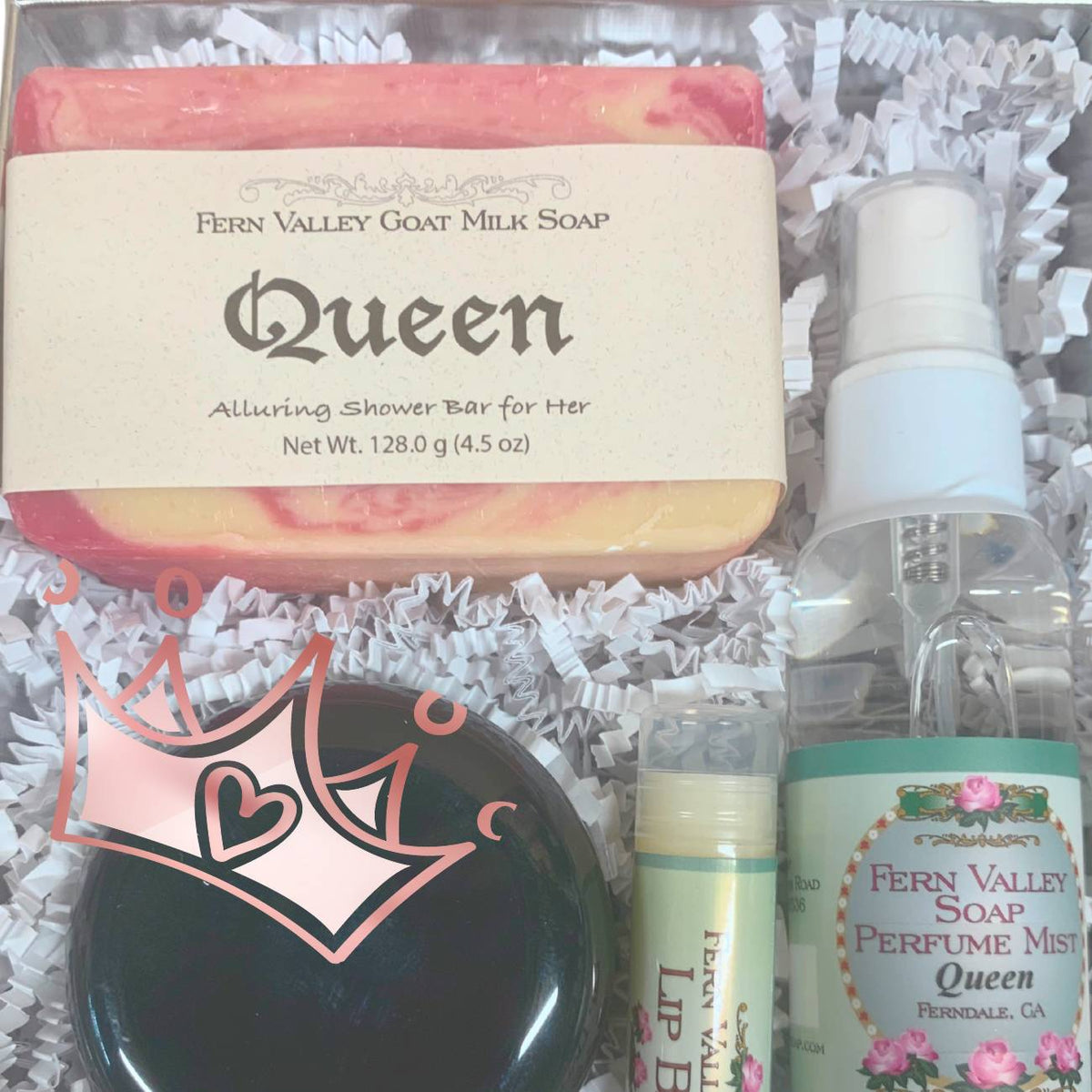 Handmade Goat Milk Soap | Silver &amp; Gold with Perfume Mist and Body Butter