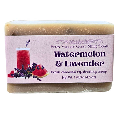 Handmade Goat Milk Soap | Fresh Scented Watermelon &amp; Lavender Bar Soap